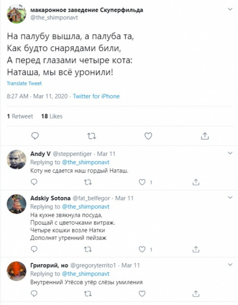 Вставай, мы всё уронили: топ мемов про Наташу и котов