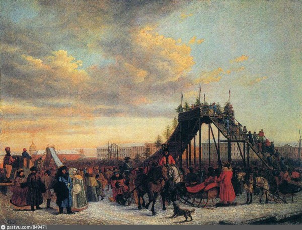 Русские горки, скачки и катание на оленях: как петербуржцы развлекались на льду Невы?