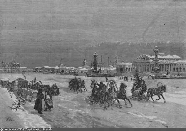 Русские горки, скачки и катание на оленях: как петербуржцы развлекались на льду Невы?